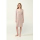 Φλοράλ Micromodal Νυχτικό Εγκυμοσύνης και Θηλασμού BEIGE PEACH (23074-BEIGE PEACH)