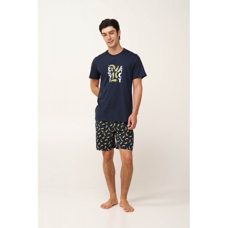 Ανδρική Βαμβακερή Πυτζάμα Spicy BLUE (24650-BLUE)
