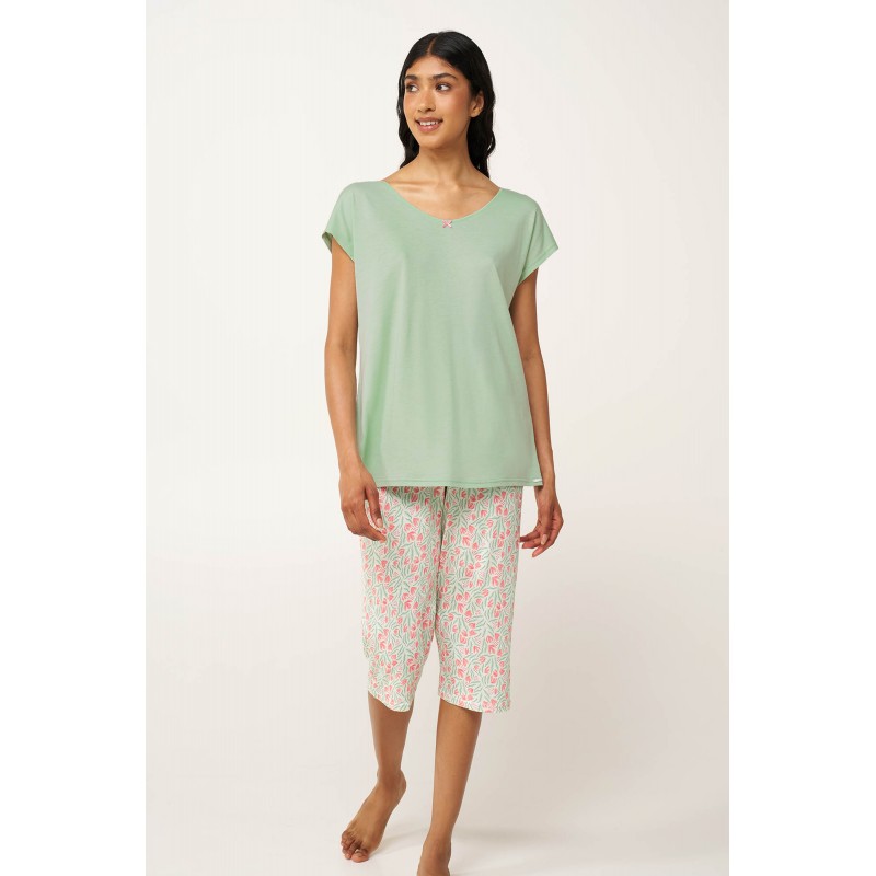 Γυναικεία Cotton-Modal Πυτζάμα MINT GRAY (24072-MINT GRAY)