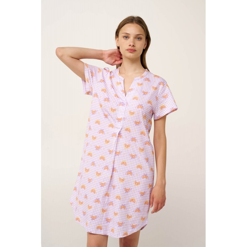 Βαμβακερό Νυχτικό με Πιέτα LILLA PASTEL (24317-LILLA PASTEL) Βαμβακερό Νυχτικό με Πιέτα LILLA PASTEL (24317-LILLA PASTEL)