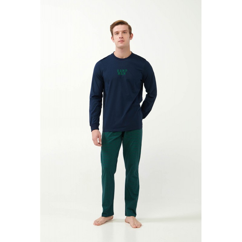 Πυτζάμα Jersey με Γεωμετρικό Μοτίβο BLUE (21603-BLUE) Πυτζάμα Jersey με Γεωμετρικό Μοτίβο BLUE (21603-BLUE)
