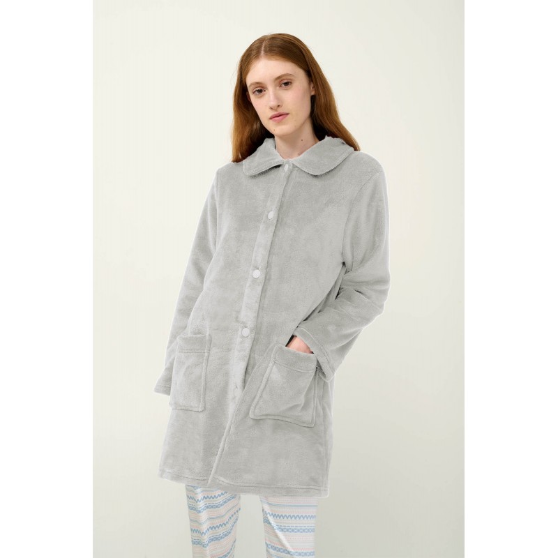 Γυναικεία Ρόμπα Fleece με Κουμπιά GRAY SILVER (23281-GRAY SILVER) Γυναικεία Ρόμπα Fleece με Κουμπιά GRAY SILVER (23281-GRAY SILVER)