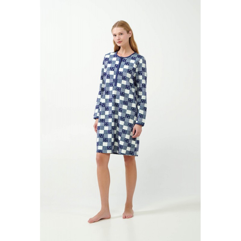 Νυχτικό Φούτερ Patchwork με Πατιλέτα BLUE PATRIOT (21431-BLUE PATRIOT) Νυχτικό Φούτερ Patchwork με Πατιλέτα BLUE PATRIOT (21431-BLUE PATRIOT)
