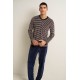 Ανδρική Velvet Πυτζάμα με V BLUE BLAZER (25690-BLUE BLAZER) Ανδρική Velvet Πυτζάμα με V BLUE BLAZER (25690-BLUE BLAZER)