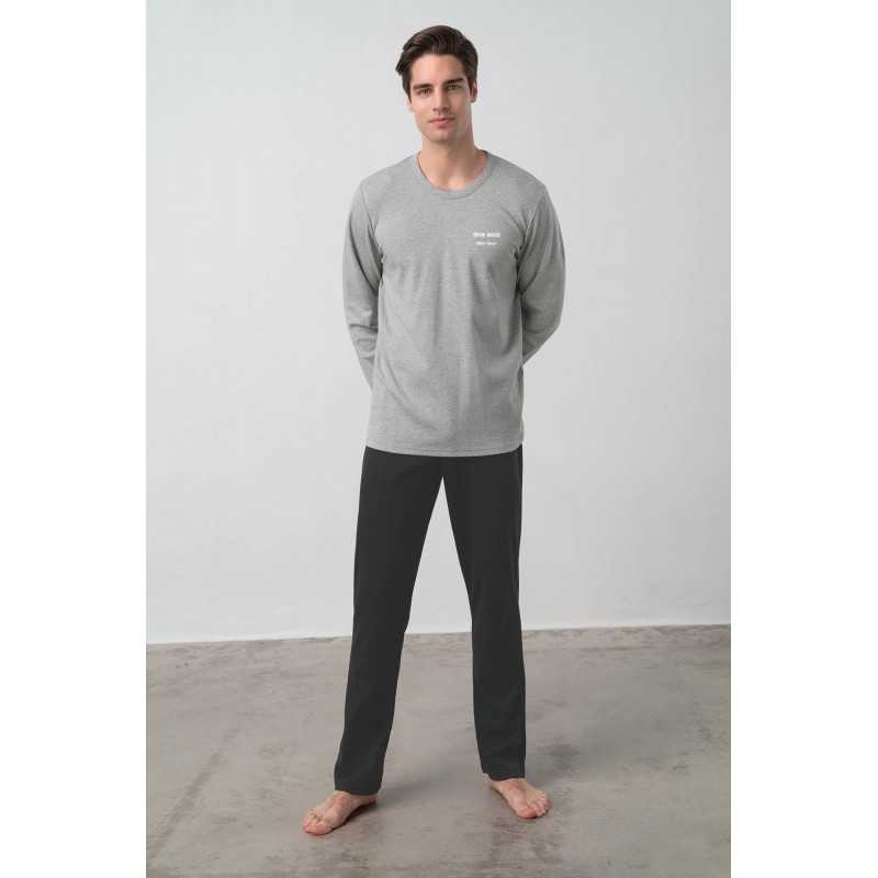 Πυτζάμα με Μακρύ Μανίκι GRAY MELANGE (21901-GRAY MELANGE) Πυτζάμα με Μακρύ Μανίκι GRAY MELANGE (21901-GRAY MELANGE)