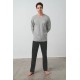 Πυτζάμα με Μακρύ Μανίκι GRAY MELANGE (21901-GRAY MELANGE) Πυτζάμα με Μακρύ Μανίκι GRAY MELANGE (21901-GRAY MELANGE)