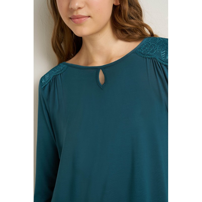 Micromodal Νυχτικό με Δαντέλα GREEN ATLANTIC (25151-GREEN ATLANTIC)