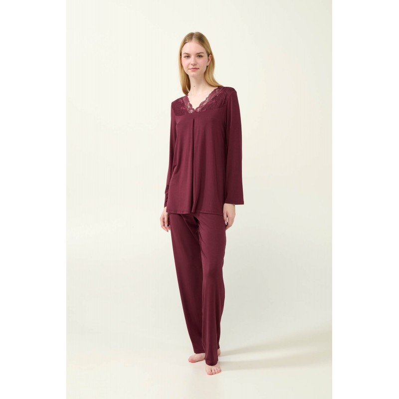 Γυναικεία Πυτζάμα Micromodal με Πιέτα RED WINDSOR (23123-RED WINDSOR) Γυναικεία Πυτζάμα Micromodal με Πιέτα RED WINDSOR (23123-RED WINDSOR)