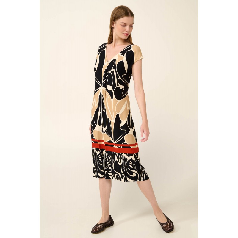 Καλοκαιρινό Φόρεμα από Viscose με V Λαιμόκοψη BLACK (22476-BLACK) Καλοκαιρινό Φόρεμα από Viscose με V Λαιμόκοψη BLACK (22476-BLACK)