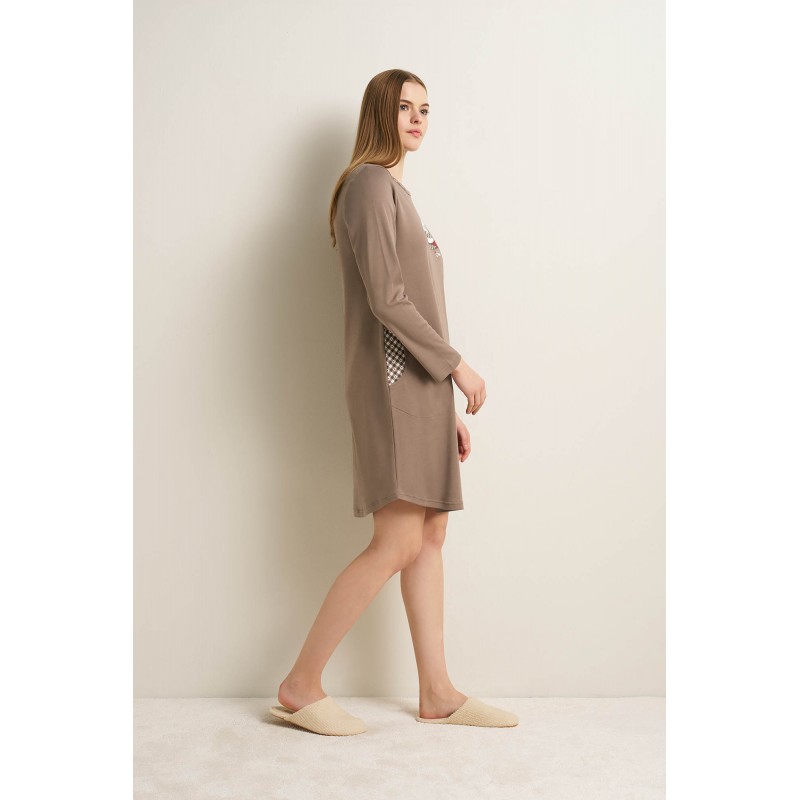 Βαμβακερό Νυχτικό με Τσέπες SMOKY PALE (25211-SMOKY PALE) Βαμβακερό Νυχτικό με Τσέπες SMOKY PALE (25211-SMOKY PALE)