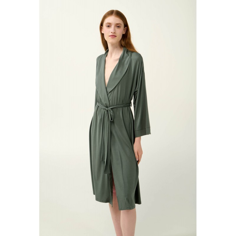 Σταυρωτή Γυναικεία Ρόμπα Micromodal GREEN SAGE (23124-GREEN SAGE) Σταυρωτή Γυναικεία Ρόμπα Micromodal GREEN SAGE (23124-GREEN SAGE)