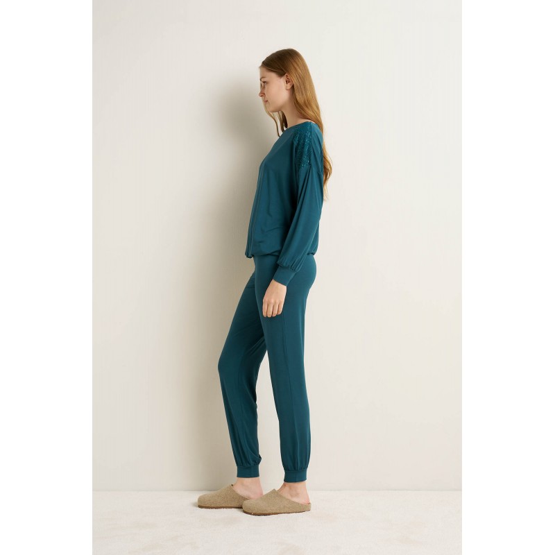 Γυναικεία Micromodal Πυτζάμα με Μανσέτες GREEN ATLANTIC (25150-GREEN ATLANTIC) Γυναικεία Micromodal Πυτζάμα με Μανσέτες GREEN ATLANTIC (25150-GREEN ATLANTIC)