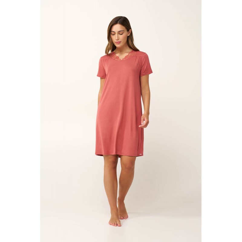 Νυχτικό Micromodal με Σούρες PINK CEDAR (24035-PINK CEDAR) Νυχτικό Micromodal με Σούρες PINK CEDAR (24035-PINK CEDAR)