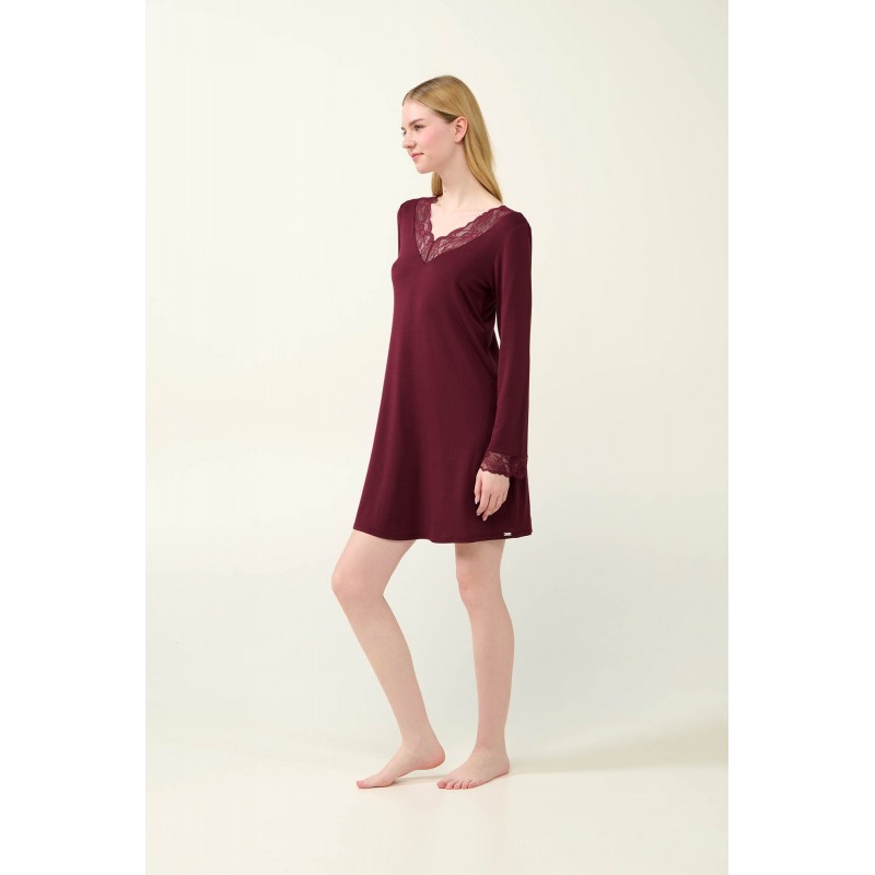 Νυχτικό Micromodal με Δαντέλα RED WINDSOR (23823-RED WINDSOR) Νυχτικό Micromodal με Δαντέλα RED WINDSOR (23823-RED WINDSOR)