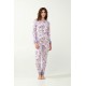 Πυτζάμα Interlock με Fleece Μανσέτες LAVENDER SWEET (21302-LAVENDER SWEET)