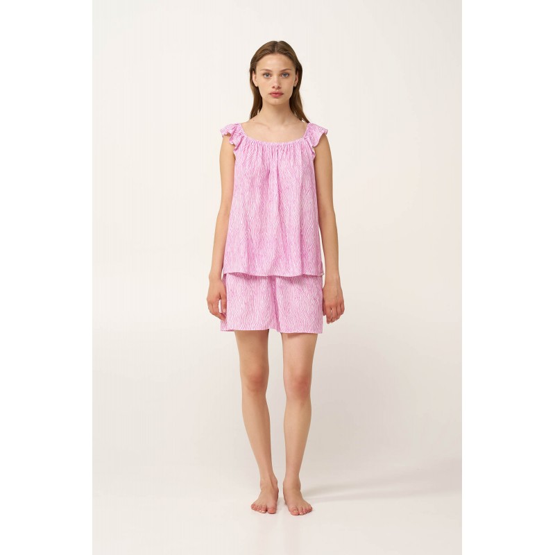 Baby doll με Σούρες PINK FLIRT (24145-PINK FLIRT)