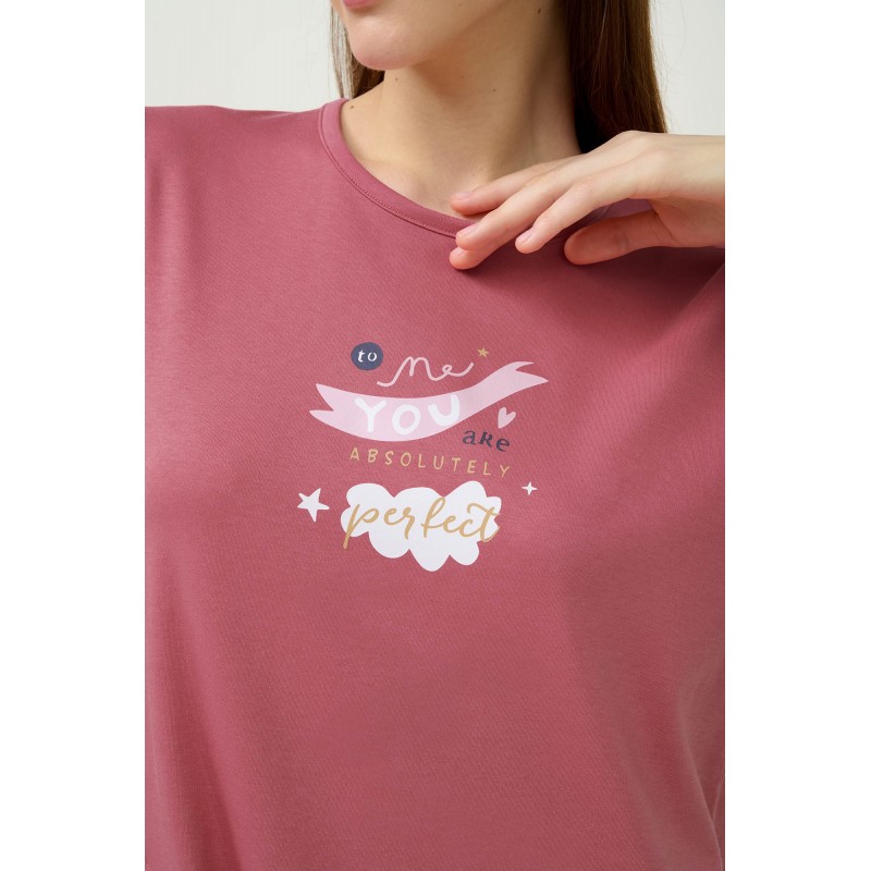 Βαμβακερό Νυχτικό με Τσέπες PINK WOOD (23213-PINK WOOD) Βαμβακερό Νυχτικό με Τσέπες PINK WOOD (23213-PINK WOOD)