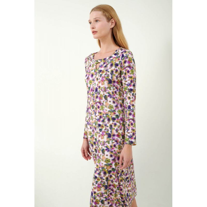 Micromodal Μακρύ Φλοράλ Νυχτικό GREEN MOSS (21062-GREEN MOSS)