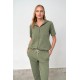 Μονόχρωμο Jacket με Φερμουάρ KHAKI (18344-KHAKI)