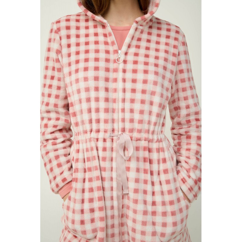 Γυναικεία Fleece Ρόμπα με Κουκούλα PINK TAN (23321-PINK TAN) Γυναικεία Fleece Ρόμπα με Κουκούλα PINK TAN (23321-PINK TAN)