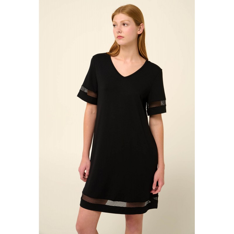 Μονόχρωμο Καλοκαιρινό Φόρεμα από Viscose BLACK (22520-BLACK) Μονόχρωμο Καλοκαιρινό Φόρεμα από Viscose BLACK (22520-BLACK)
