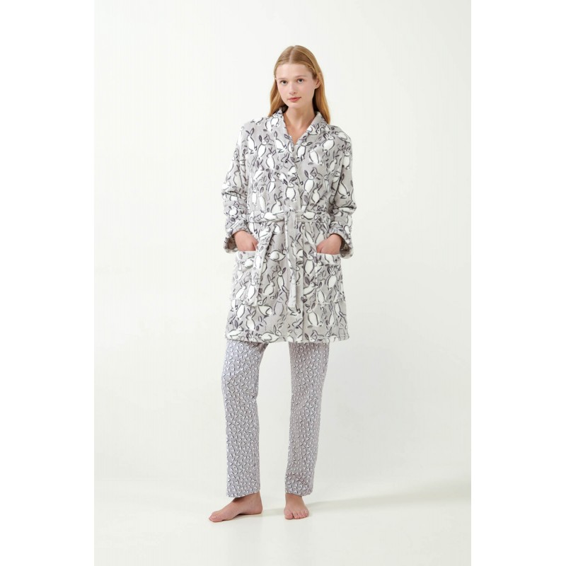 Σταυρωτή Fleece Ρόμπα με Λαγουδάκια LIGHT GRAY (21462-LIGHT GRAY) Σταυρωτή Fleece Ρόμπα με Λαγουδάκια LIGHT GRAY (21462-LIGHT GRAY)
