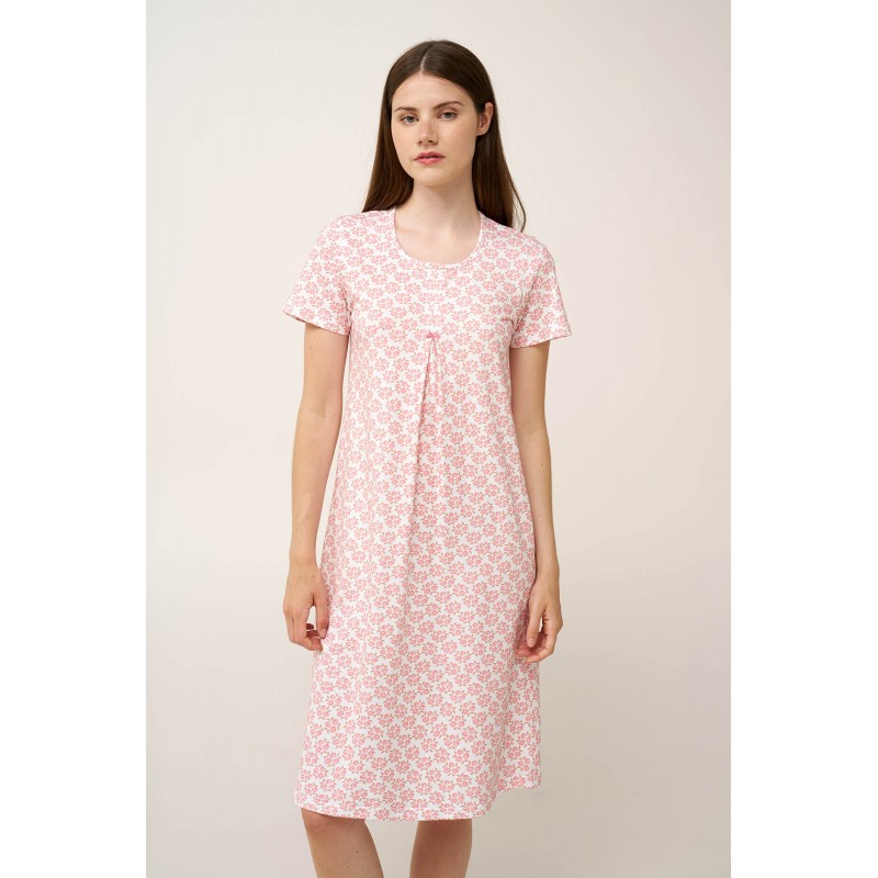 Βαμβακερό Νυχτικό με Πιέτα PINK GLOW (24330-PINK GLOW) Βαμβακερό Νυχτικό με Πιέτα PINK GLOW (24330-PINK GLOW)