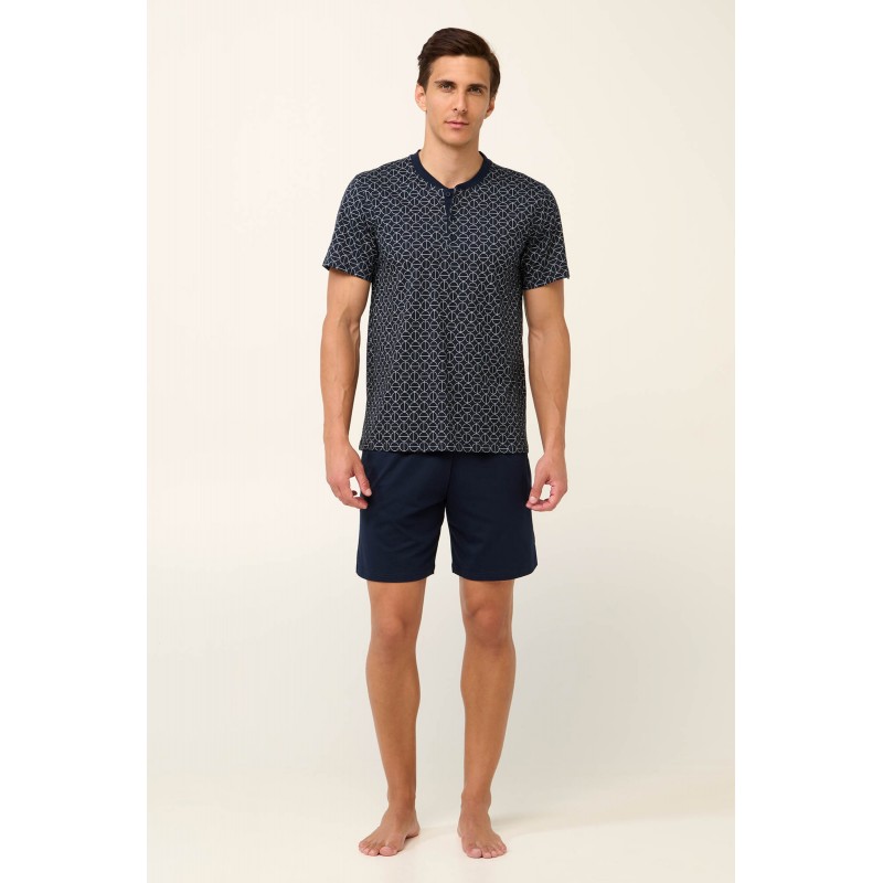 Βαμβακερή Ανδρική Πυτζάμα με Πατιλέτα BLUE (22683-BLUE) Βαμβακερή Ανδρική Πυτζάμα με Πατιλέτα BLUE (22683-BLUE)