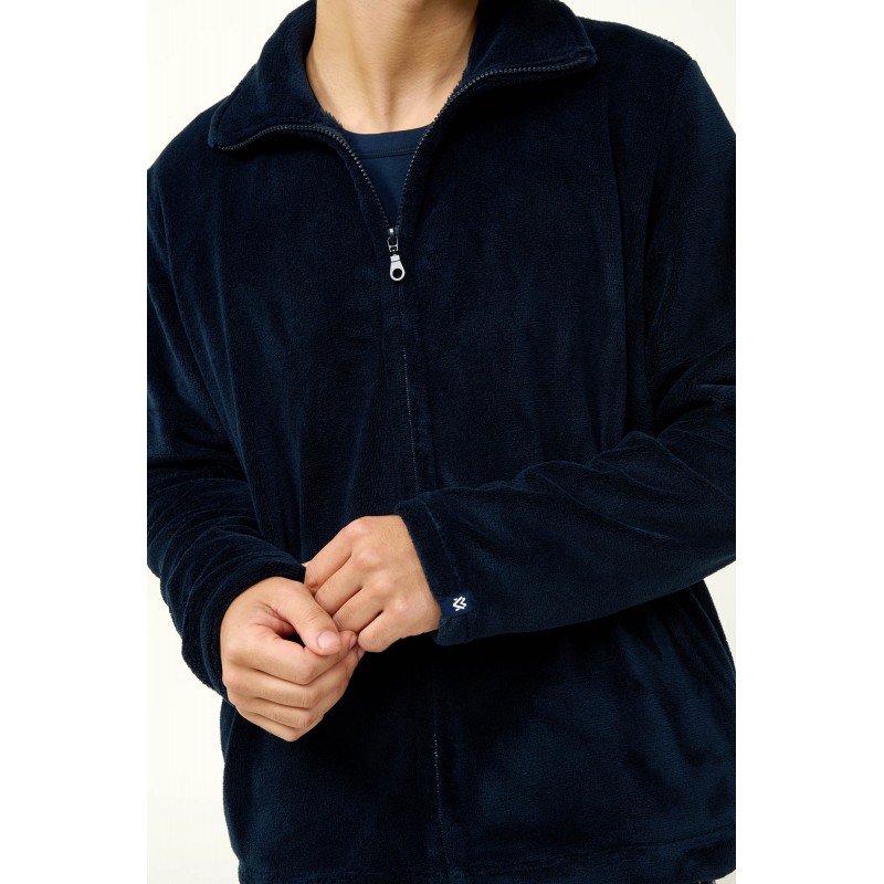 Ανδρική Fleece Ζακέτα με Φερμουάρ BLUE (25656-BLUE) Ανδρική Fleece Ζακέτα με Φερμουάρ BLUE (25656-BLUE)