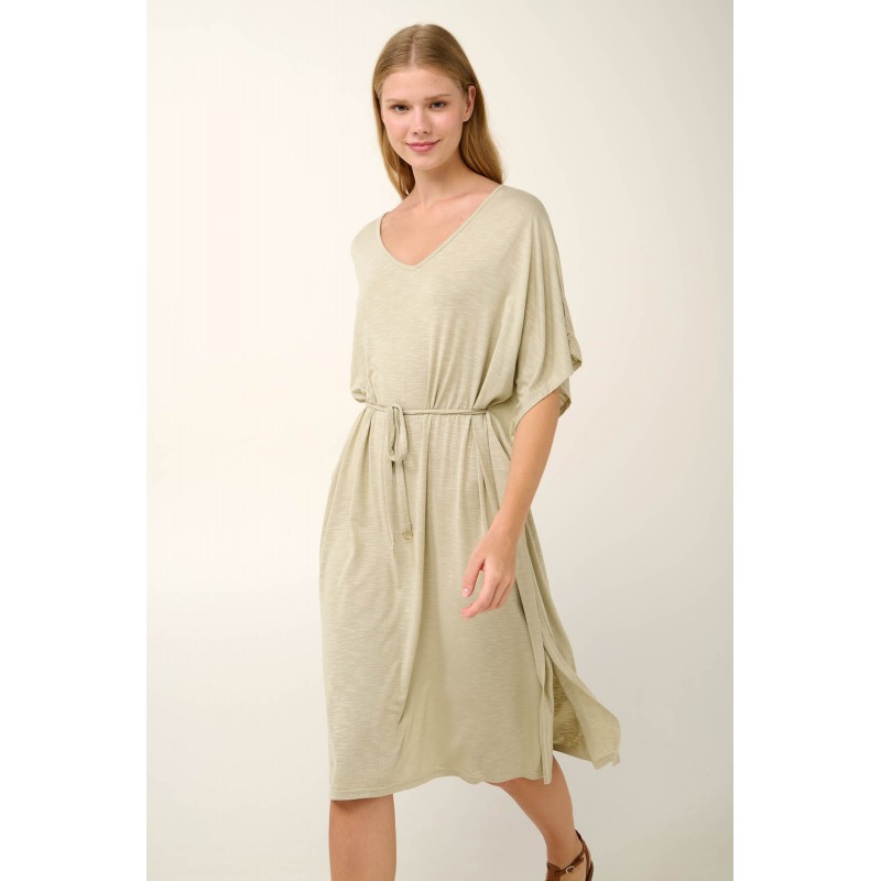 Μονόχρωμο Καφτάνι από Viscose Flama BEIGE SPRAY (22887-BEIGE SPRAY) Μονόχρωμο Καφτάνι από Viscose Flama BEIGE SPRAY (22887-BEIGE SPRAY)