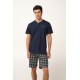 Ανδρική Βαμβακερή Πυτζάμα με Πατιλέτα BLUE (24661-BLUE) Ανδρική Βαμβακερή Πυτζάμα με Πατιλέτα BLUE (24661-BLUE)