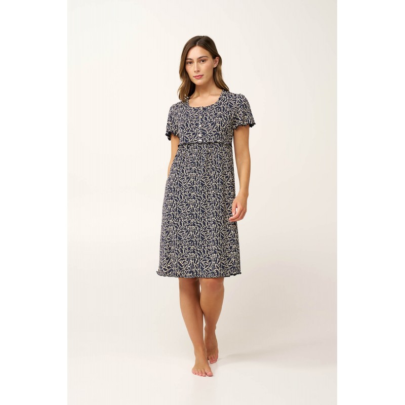 Micromodal Νυχτικό Εκγυμοσύνης και Θηλασμού BLUE BLAZER (24114-BLUE BLAZER)