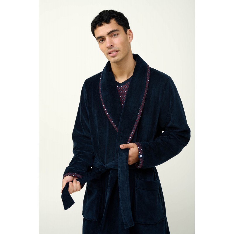 Μακριά Σταυρωτή Ανδρική Ρόμπα BLUE (23617-BLUE) Μακριά Σταυρωτή Ανδρική Ρόμπα BLUE (23617-BLUE)