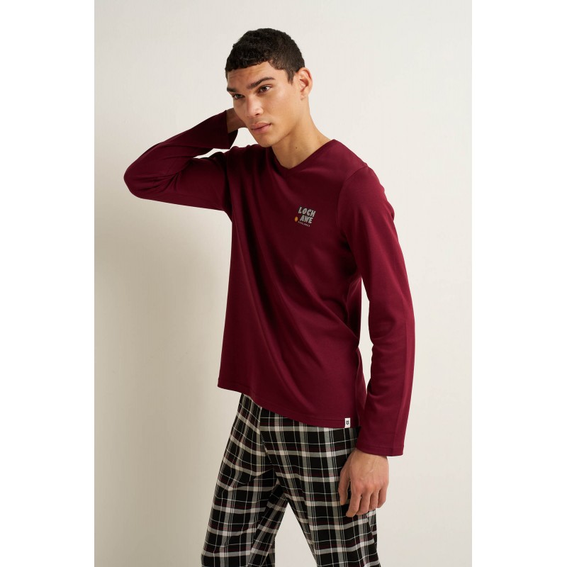 Ανδρική Βαμβακερή Πυτζάμα με V RED WINDSOR (25683-RED WINDSOR) Ανδρική Βαμβακερή Πυτζάμα με V RED WINDSOR (25683-RED WINDSOR)