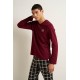 Ανδρική Βαμβακερή Πυτζάμα με V RED WINDSOR (25683-RED WINDSOR) Ανδρική Βαμβακερή Πυτζάμα με V RED WINDSOR (25683-RED WINDSOR)