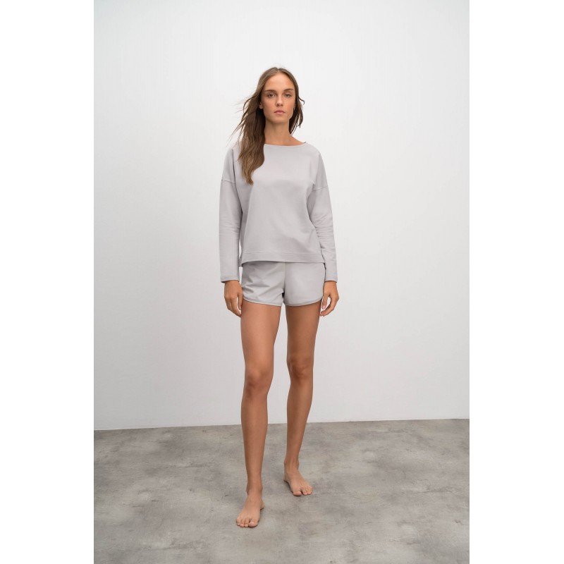 Μονόχρωμη Μπλούζα με Μακρύ Μανίκι GRAY SILVER (16171-GRAY SILVER) Μονόχρωμη Μπλούζα με Μακρύ Μανίκι GRAY SILVER (16171-GRAY SILVER)