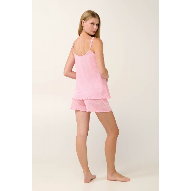 Μονόχρωμο Καλοκαιρινό Babydoll Jacquard PINK CANDY (22901-PINK CANDY) Μονόχρωμο Καλοκαιρινό Babydoll Jacquard PINK CANDY (22901-PINK CANDY)