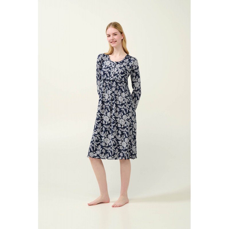 Micromodal Νυχτικό Εγκυμοσύνης και Θηλασμού BLUE BLAZER (23066-BLUE BLAZER)