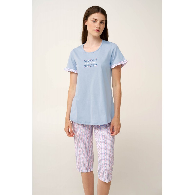 Βαμβακερή Γυναικεία Πυτζάμα BLUE KENTUCKY (24243-BLUE KENTUCKY) Βαμβακερή Γυναικεία Πυτζάμα BLUE KENTUCKY (24243-BLUE KENTUCKY)