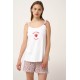 Βαμβακερό Baby Doll με Τιράντες WHITE (24258-WHITE)