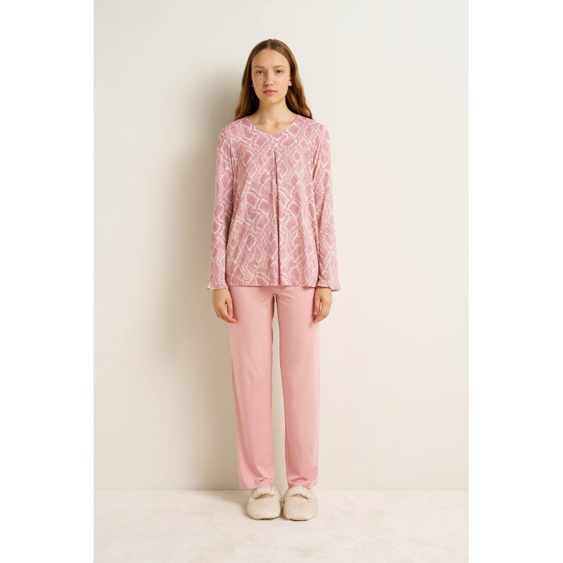 Γυναικεία Πυτζάμα Micromodal με Πιέτα PINK ZEPHYR (25033-PINK ZEPHYR)