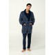 Ανδρική Σταυρωτή Fleece Ρόμπα BLUE (23780-BLUE) Ανδρική Σταυρωτή Fleece Ρόμπα BLUE (23780-BLUE)