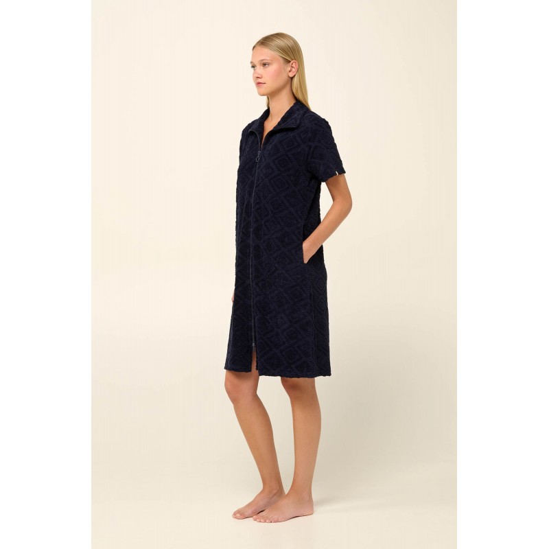 Μονόχρωμο Frottee Φόρεμα Θαλάσσης με Φερμουάρ BLUE (22530-BLUE) Μονόχρωμο Frottee Φόρεμα Θαλάσσης με Φερμουάρ BLUE (22530-BLUE)