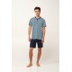 Βαμβακερή Ανδρική Πυτζάμα με Πατιλέτα BLUE (24622-BLUE) Βαμβακερή Ανδρική Πυτζάμα με Πατιλέτα BLUE (24622-BLUE)