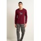 Ανδρική Βαμβακερή Πυτζάμα με Μανσέτες RED WINDSOR (25680-RED WINDSOR) Ανδρική Βαμβακερή Πυτζάμα με Μανσέτες RED WINDSOR (25680-RED WINDSOR)