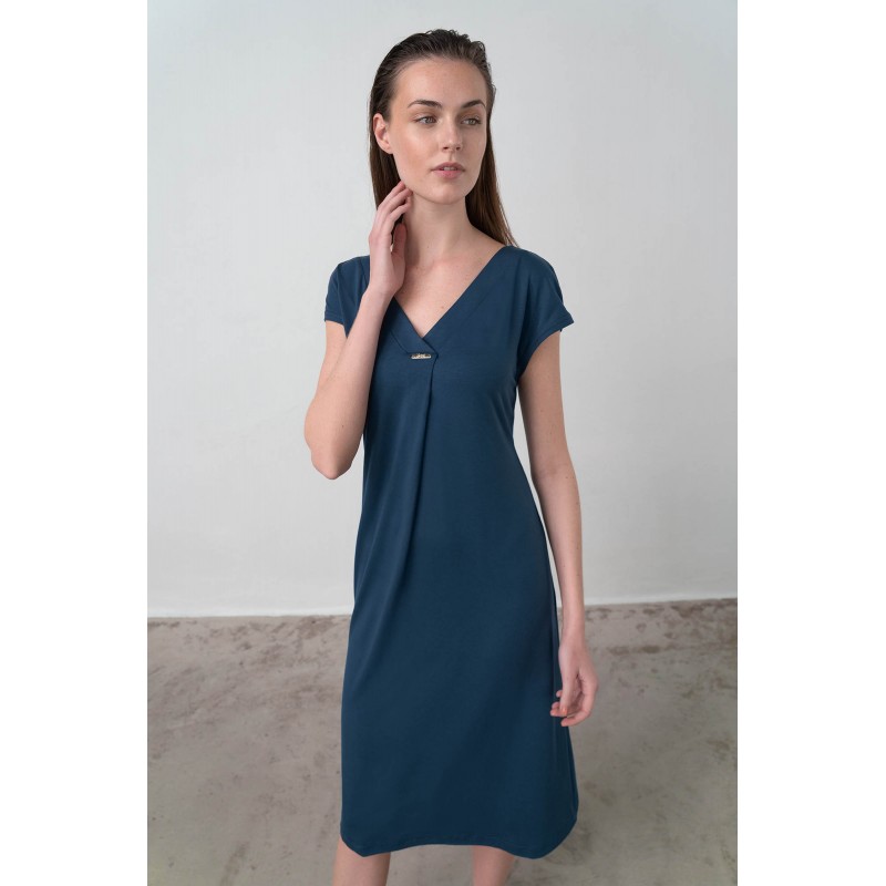 Φόρεμα με Κοντό Μανίκι BLUE MARINE (16925-BLUE MARINE)