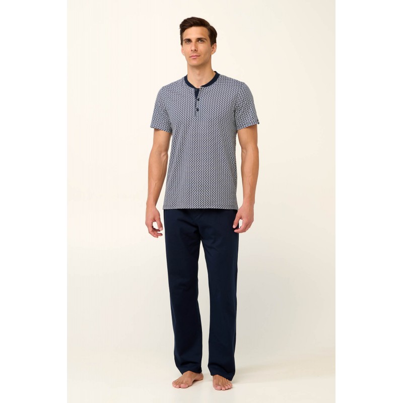 Βαμβακερό Ανδρικό Σετ Τριών Τεμαχιων BLUE (22671-BLUE) Βαμβακερό Ανδρικό Σετ Τριών Τεμαχιων BLUE (22671-BLUE)