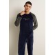 Ανδρική Velvet Πυτζάμα με Μανσέτες BLUE BLAZER (25693-BLUE BLAZER) Ανδρική Velvet Πυτζάμα με Μανσέτες BLUE BLAZER (25693-BLUE BLAZER)