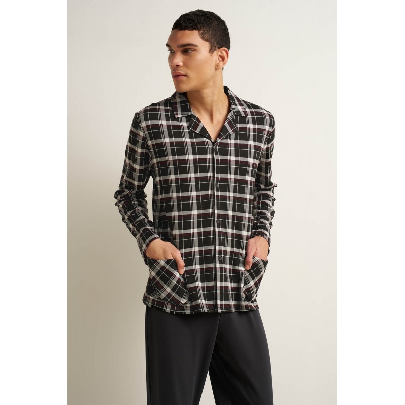 Ανδρική Βαμβακερή Κουμπωτή Πυτζάμα DARK GRAY (25681-DARK GRAY) Ανδρική Βαμβακερή Κουμπωτή Πυτζάμα DARK GRAY (25681-DARK GRAY)
