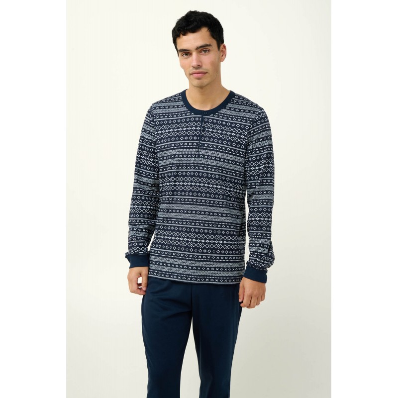 Ανδιρκή Βαμβακερή Πυτζάμα με Πατιλέτα BLUE (23600-BLUE) Ανδιρκή Βαμβακερή Πυτζάμα με Πατιλέτα BLUE (23600-BLUE)
